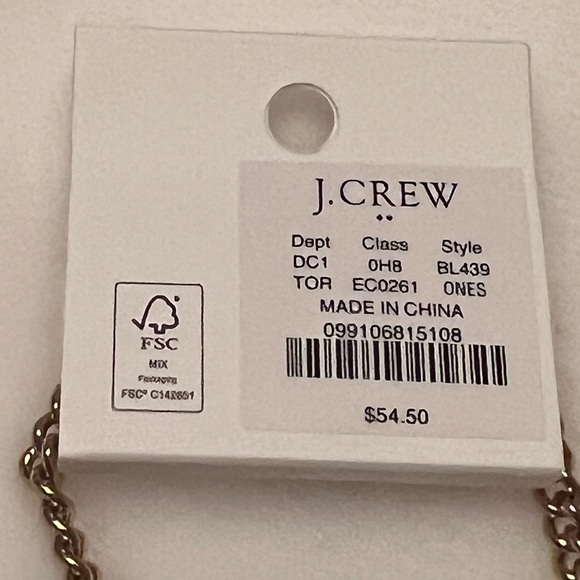 NWT J Crew Tortoise Chain Necklace - Picture 7 of 7